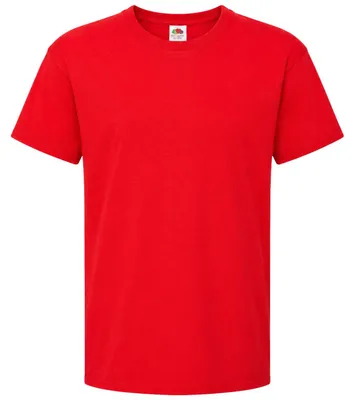 Image de T-shirt pour enfant Fruit of the Loom, couleur rouge, en coton, taille 104