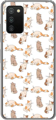Produktbild von MuchoWow® Handyhülle Schutzhülle Hülle für Telefoonhoesje Samsung Galaxy A03s Muster - Katze - Kätzchen - Jungen - Mädchen - Kinder - Kinder Silikon Softcase Handy Hülle - Schutz