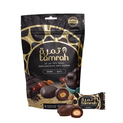 Zdjęcie produktu dla Tamrah Daktyle z Migdałem w Gorzkiej Czekoladzie 250 g