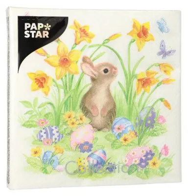 Obrázek produktu pro Papstar ubrousky Cute Bunny Easter 3vrstvé 33x33cm 20 kusů