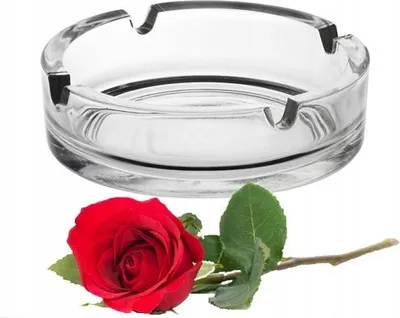 Produktbild von Glas Aschenbecher 10,7 Cm Rund Transparent Aschenbecher Polnisches Produkt