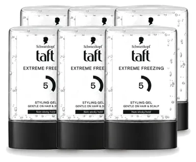 Productafbeelding van 6 x Taft Men Power Gel Extreme, sterke fixatie, 5 - 300 ml - Voordeelverpakking - 6 stuks