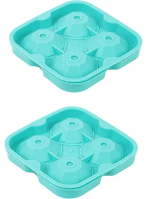 Produktbild von Diamond Ice Cube Tray 12 Stück, Silikon, Für Whiskey Cocktails, Große Diamantförmige Eiswürfel, Bar & Küche