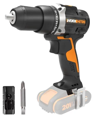 Produktbild von WORX NITRO WX102.9 Akku Bohrschrauber 20V – Bürstenloser Akkuschrauber - 60Nm, 2-Gang-Getriebe und LED-Licht – Akkubohrer zum Bohren & Schrauben - ohne Akku & Ladegerät