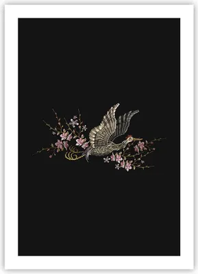 Produktbild von Poster - Poster ohne Rahmen - Asiatisch Vogel Blumen - 50x70 cm - Wand Bild - Wanddeko - Wandbilder - Kunstposter - Wandposter - Bilder - Kunstdruck - Wanddekoration - Wandbild - P2XPA50x70-4614