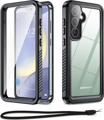 Image de Housse étanche pour Samsung Galaxy S24, IP68 Housse étanche pour téléphone portable, antichoc anti-poussière 360 degrés avec protection d'écran, Noir