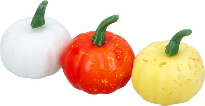 Produktbild von Dekorative Kürbisse für Halloween Künstlicher Kürbis Herbstdekoration 3 Stück