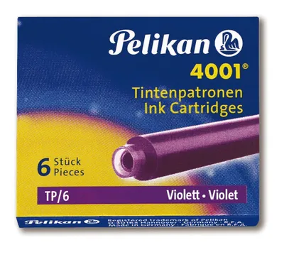 Obrázek produktu pro Inkoustové kazety Pelikan 4001 TP/6 violet (6 kazet)