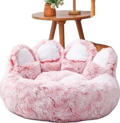 Productafbeelding van Hondenbed, zachte stof, ademend ontwerp, roze, 90 cm