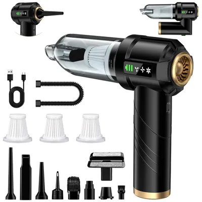 Obrázok produktu pre Ručný vysávač, akumulátorový, 4-v-1, 28000 Pa, bezdrôtový, 3 stupne, 6000 mAh, LCD displej