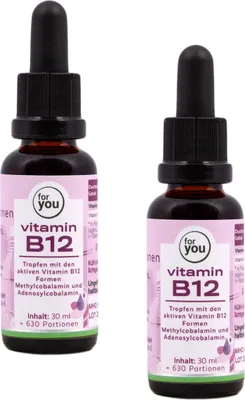 Zdjęcie produktu dla for you witamina B12 w płynie podwójne opakowanie
