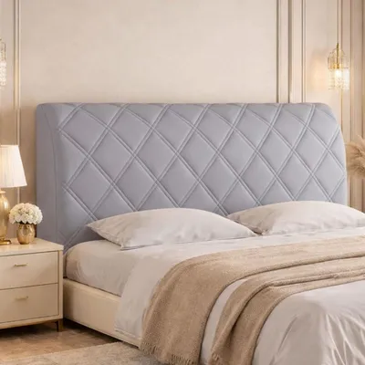 Obrázok produktu pre Čalúnená opierka hlavy, svetlosivá, 200 cm