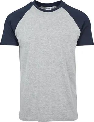 Produktbild von Urban Classics T-Shirt Herren Raglan Contrast Tee grau meliert/navy 5XL