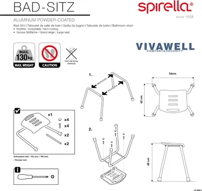 Produktbild von Spirella 10.30011, 130 kg