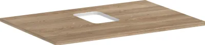 Produktbild von hansgrohe Xelu Q Konsole mit Ausschnitten mittig, 780x550, für Aufsatzwaschtisch, mit Hahnloch, 54120230
