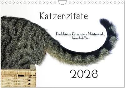 Produktbild von Katzenzitate 2026 (Wandkalender 2026 DIN A4 quer), CALVENDO Monatskalender