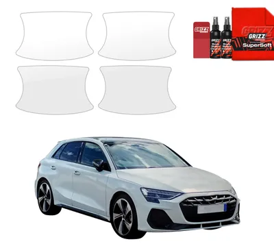 Obrázek produktu pro Ochranná fólie 4 v 1 Grizz Protector pro prohlubně dveřních klik – Audi A3 8Y Hatchback 5D (2024–2026)