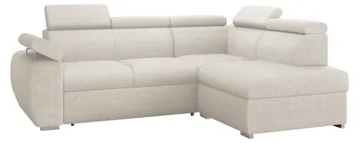 Produktbild von MIRJAN24 Ecksofa Boston, Eckcouch mit Schlaffunktion und Bettkasten, Stilvoll Polsterecke (Farbe: Flow 06, Seite: Rechts 2R+R+LXP)