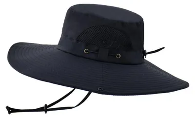 Produktbild von Sonnenhut, Herren-Angelhut, faltbarer Angelhut mit Kinnriemen, wasserdichter Wanderhut zum Angeln, Jagen und Campen