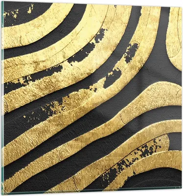 Produktbild von Bilder auf glas - Einteilig - Abstraktion dreidimensional Gold - 60x60cm - Glasbilder - Wandbilder - Bilder - Wanddekoration aus Glas - Glas Bilder - Wandbild auf Glas - GAC60x60-4461