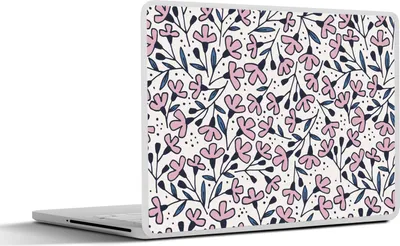 Produktbild von MuchoWow® Laptop Aufkleber Sticker Cover Mädchen - Blumen - Rosa - Muster - Mädchen - Kinder - Mädchen 30x21 cm - Sticker für Laptop - Selbstklebend