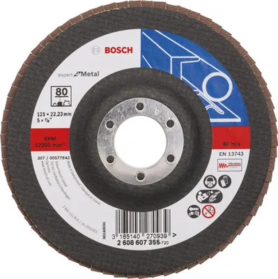Zdjęcie produktu dla Bosch 2 608 607 355, Płyta szlifierska, Stal nierdzewna, Stal, 2,22 cm, 12,5 cm, Wielobarwny, 1 szt.