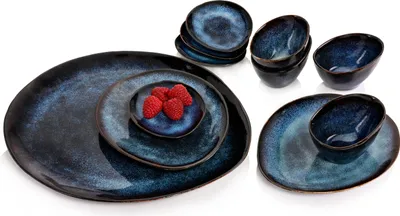 Produktbild von SÄNGER | Servierplatten Set Tokio, 11-teiliges Set aus Steingut, Servierteller, Schalen, Modernes Design
