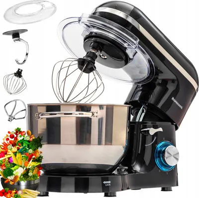Produktbild von Planeten-Küchenmaschine Ravanson Rp2500B 2500W Inox Schüssel 6.3L 6 Stufen