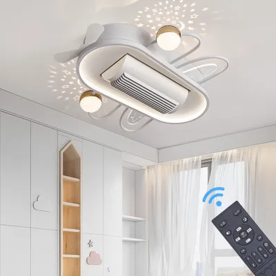Obrázok produktu pre Stropný ventilátor s LED osvetlením s diaľkovým ovládaním Nastaviteľná farba svetla/jas 6 rýchlostí, časovač 2 hodiny YX2024-ET
