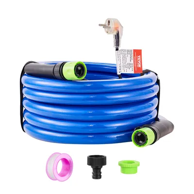 Obrázok produktu pre VEVOR 15ft vyhrievaná hadica na vodu pre obytné automobily, vyhrievaná hadica na pitnú vodu s ochranou proti mrazu až do -45°F, automatická samoregulácia, 5/8" ID so sadou rýchlospojok, bez olova a BPA