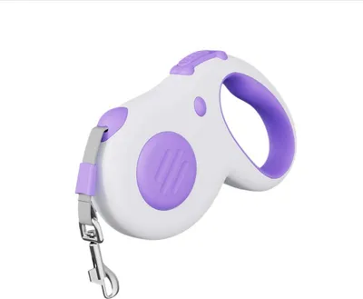 Productafbeelding van INF: Automatische rolhondleiding van 5 meter voor honden en katten: Geen verwarring, lichtgewicht en comfortabel. Paars
