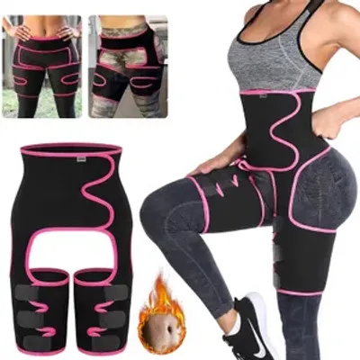 Produktbild von Neopren Schweiß Schlanke Oberschenkel Trimmer Taille Trainer Bein Shaper Schlank Abnehmen Gürtel Shapewear Muskeln Band Gewicht Verlust Körper Shaper M