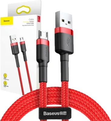 Image de Baseus CAMKLF-C09 Câble USB 2 m USB A Micro-USB B Rouge