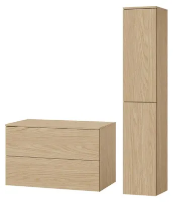 Zdjęcie produktu dla Zestaw łazienkowy szafka + słupek Color Dąb Wiosenny (2S 80 + 2D 160)