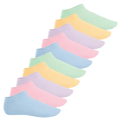 Produktbild von Footstar EVERYDAY! 10 Paar Damen & Herren Sneaker Socken - Pastell 35-38