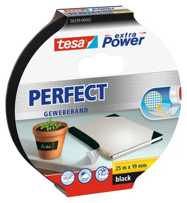 Imagen del producto de Cinta adhesiva de tela tesa, 19 mm x 25 m, color