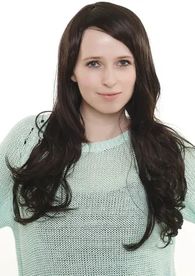 Produktbild von WIG ME UP Damenperücke Dunkelbraun lang leicht gewellt 3406-4