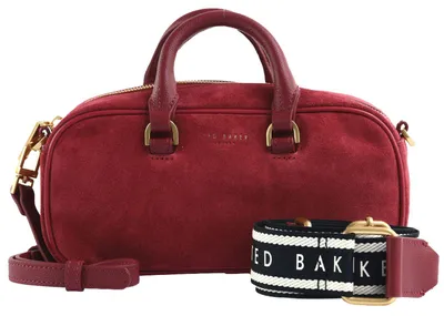 Produktbild von Ted Baker Leder Handtasche Umhängetasche Shayia Elongated Suede Boxy Top Handle Bag Dk - Red dunkelrot