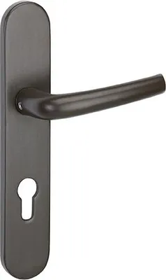 Image de Poignée de porte Garniture extérieure Chantilly, 7 x125 mm, pour serrure Tribando, marron - THIRARD