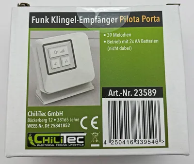 Produktbild von Funk-Klingel Empfänger "Pilota Porta" Batterie-Empfänger