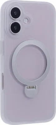 Produktbild von iPhone 16 Hülle - Coverup Transparent Silikon Back Cover mit 360° MagSafe Compatible Ring Kickstand - Transparent