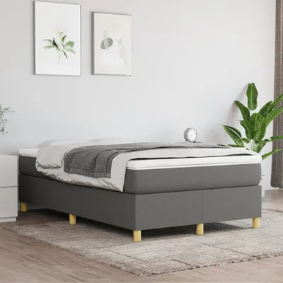 Imagen del producto de Maison Exclusive - Marco de cama con somier, color gris oscuro, 120 x 200 cm, tejido