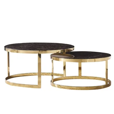 Produktbild von Beistelltisch Set Couchtisch Set echtes Marmor
