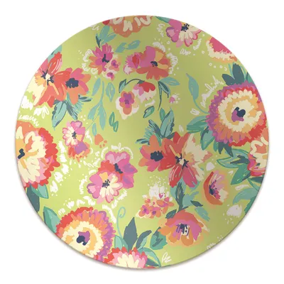 Produktbild von Rundmatte - Stuhlunterlage Bürostuhlunterlage - Rund Ø 100 cm - Bodenmatte - Fußmatte - Floraler Garten