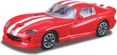 Produktbild von DODGE Viper GTS Coupe rot mit weißen Streifen, BUR30029, Maßstab1/43, BURAGO