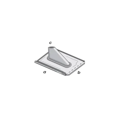 Produktbild von Anformzinkziegel für Mastmontage, blank, 76 mm Dachdurchführung