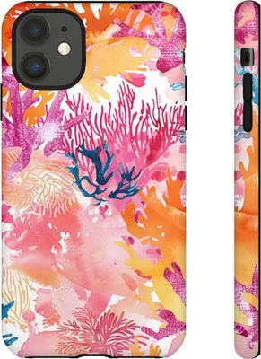 Produktbild von Lebendiges Korallenriff-Aquarell – Hülle Kompatibel mit iPhone 11
