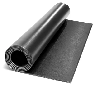 Produktbild von Fitnessmatte als Bodenschutz – 198 x 91 cm – 6 mm Dicke – Schwarz – Aus EVA-Schaum