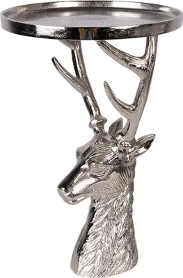 Image de Clayre & Eef Décoration Coupe Ø 25x38 cm Argenté Aluminium Cerf