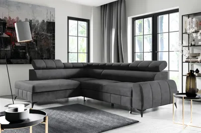 Produktbild von FurMeb24 ECKSOFA LONDON linke Seite - 274 x 203 cm kronos 22 - mit schlaffunktion und bettkasten